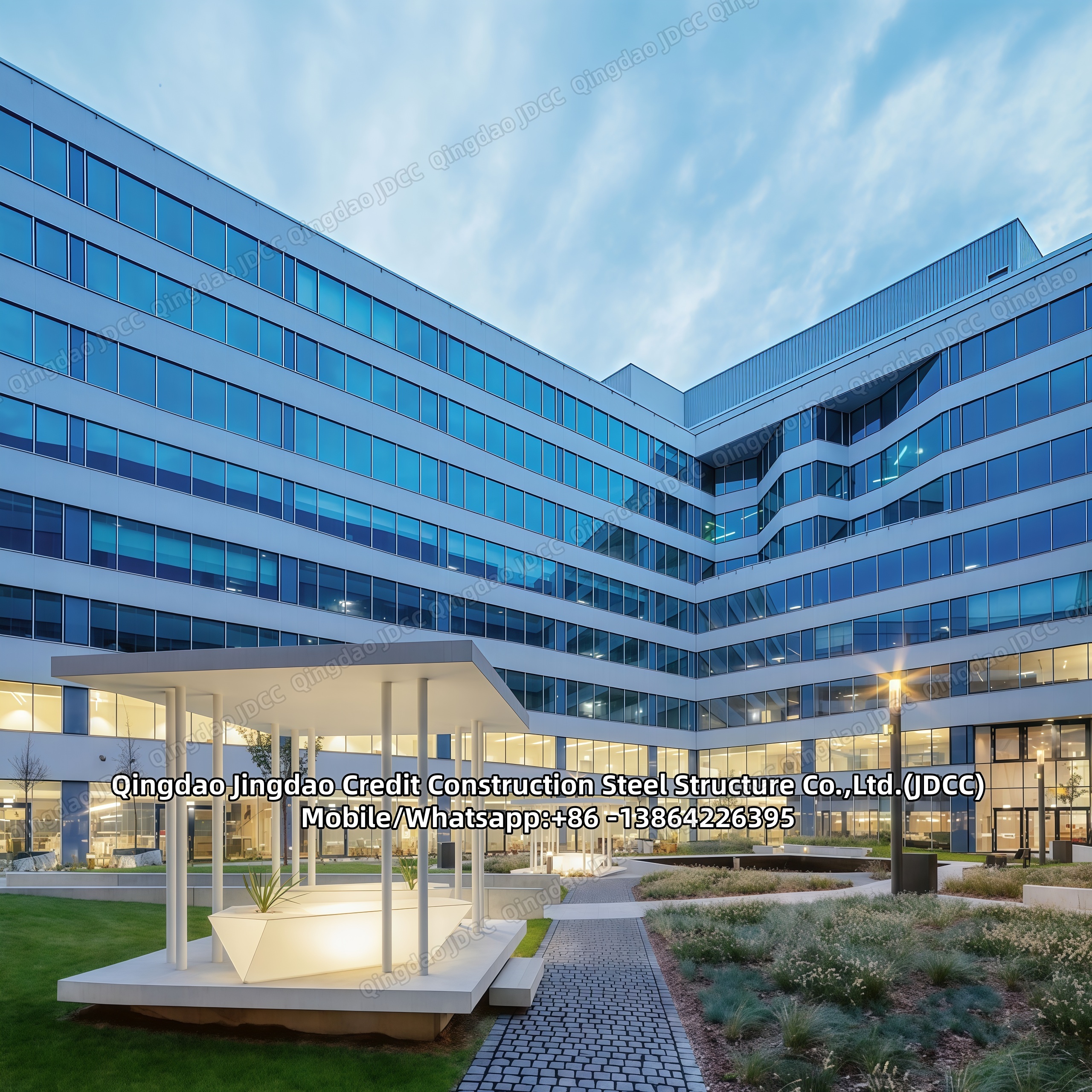 Edifício com estrutura de aço e fachada cortina de vidro - Products