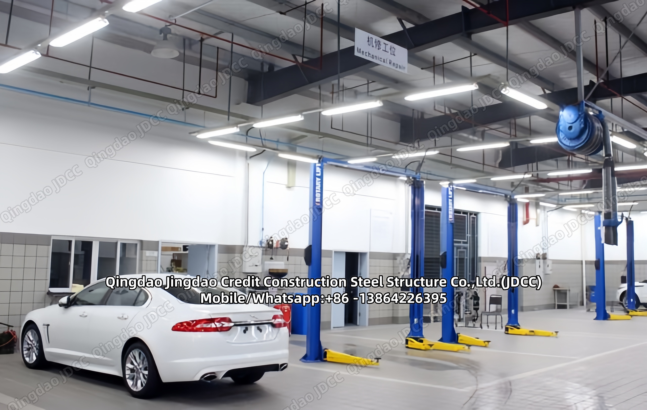 Oficina de reparação de automóveis com estrutura de aço - Products