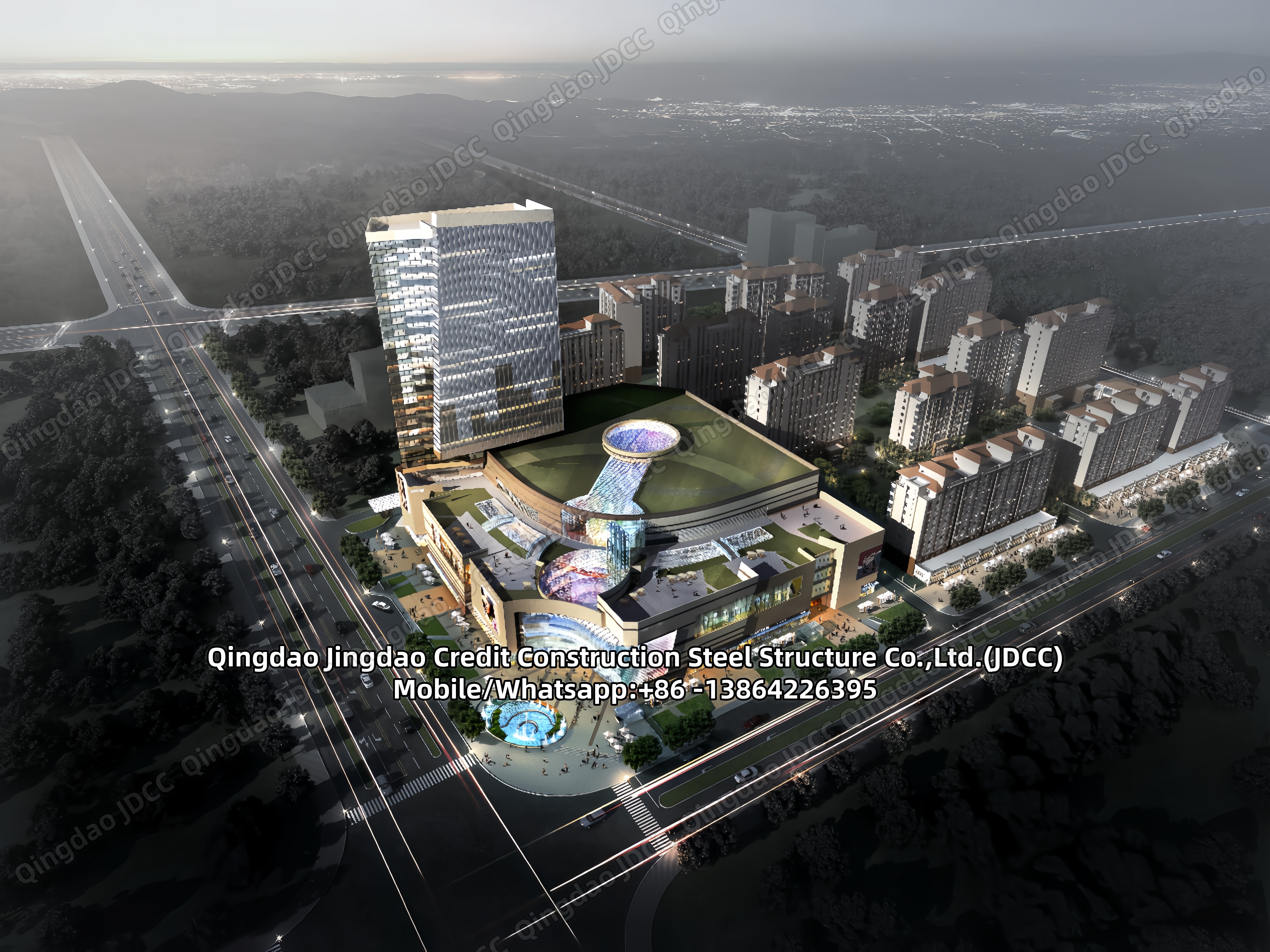 Edifício de aço com parede cortina - Products